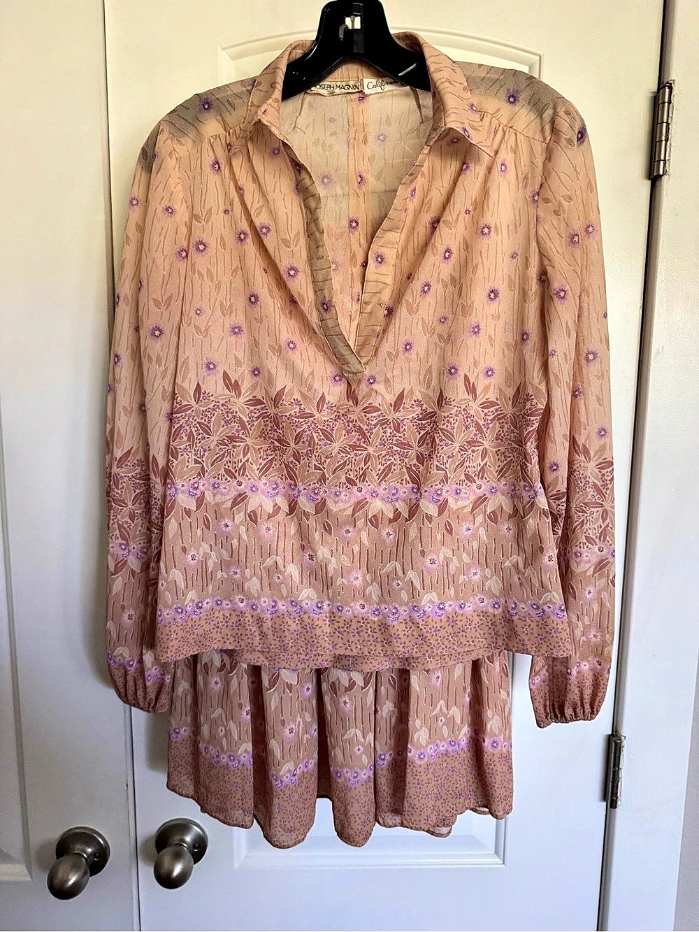Vintage 70s Joseph Magnin "California Girl" two-piece set